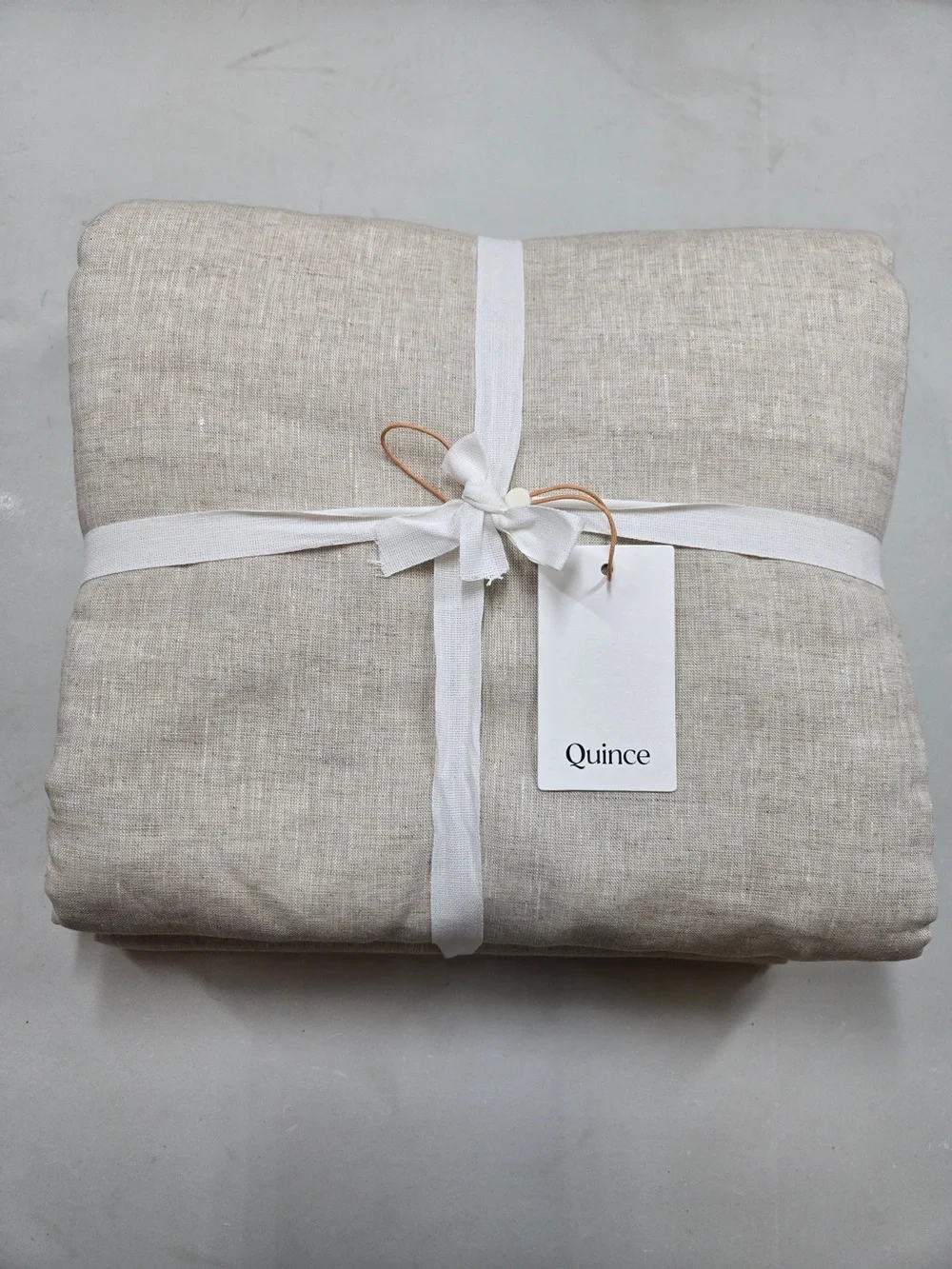 NWT QUINCE Set Of 2 48x96 European Linen True Blackout Curtains Flax 9755